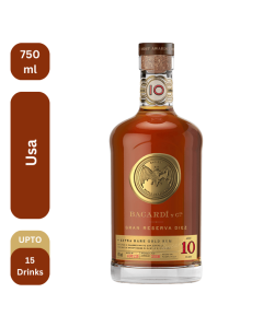 Bacardi Aged 10 Yo Extra Rare Gold Rum 750 Ml