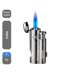 Cigar Lighter With Punch Cutter